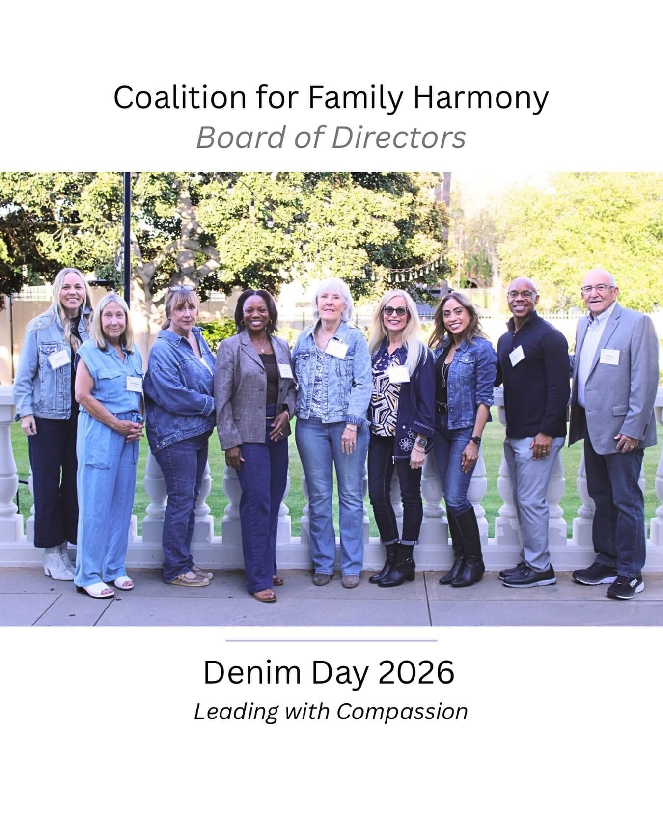 Coalition for Family Harmony Board of Directors on Denim Day